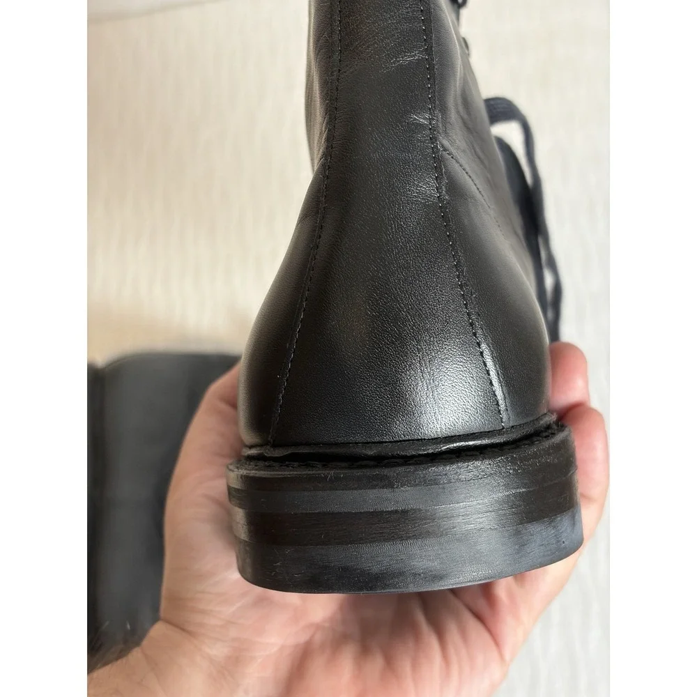 Allen Edmonds Higgins Mill Weatherproof 14 D Black Boots Leather Dainite Soles